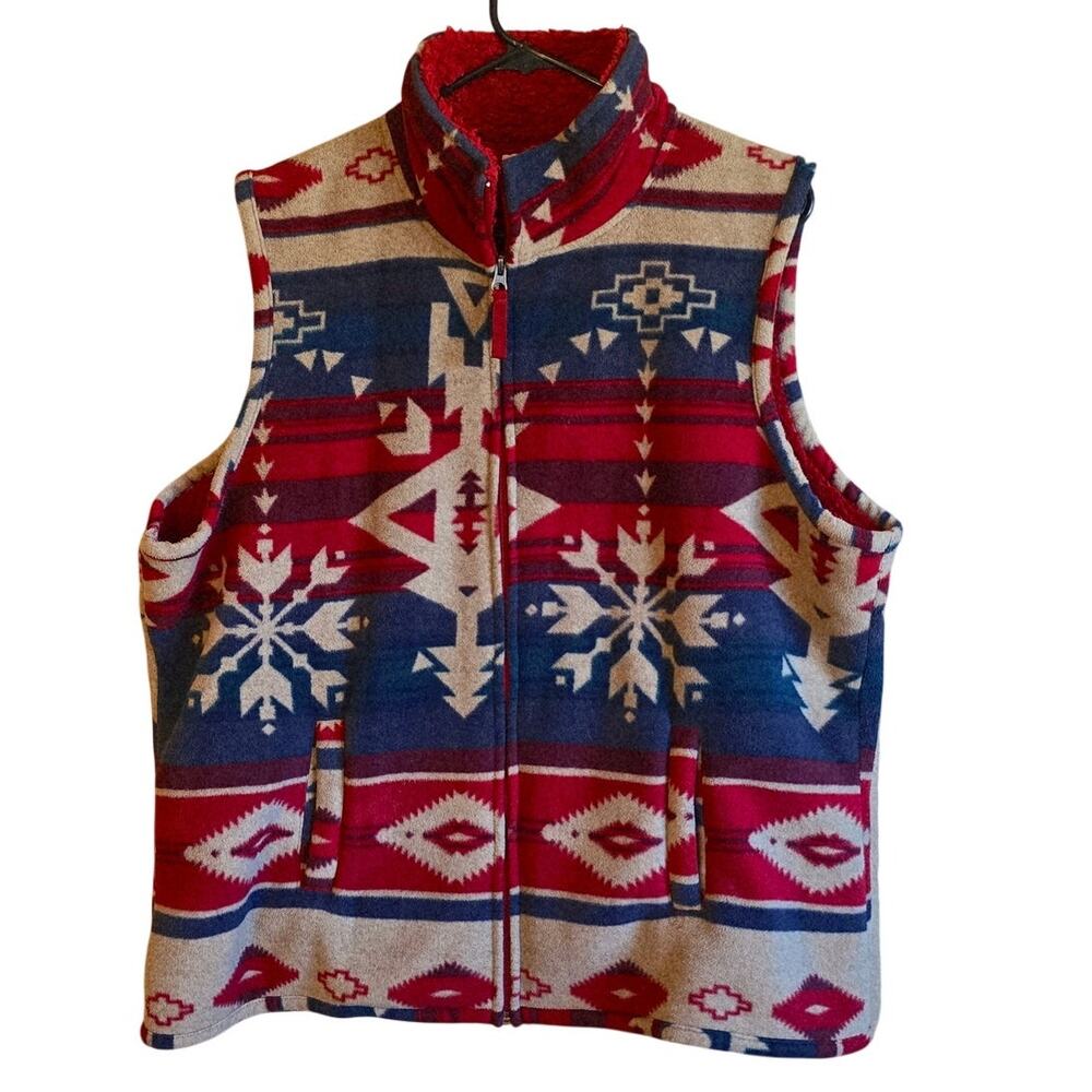 Keren Hart snowflake southwestern fleece vast size 1x